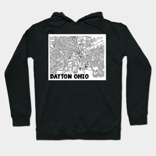 Dayton Ohio Map Art Hoodie